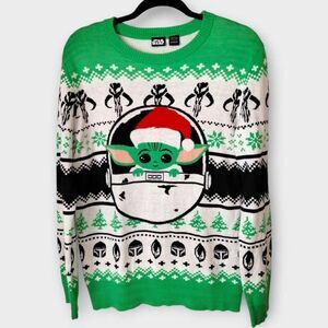 Star Wars Green and White Holiday Sweater